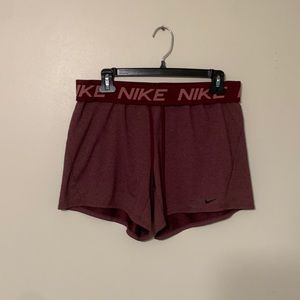 Nike Dri Fit Size M Maroon Running Shorts